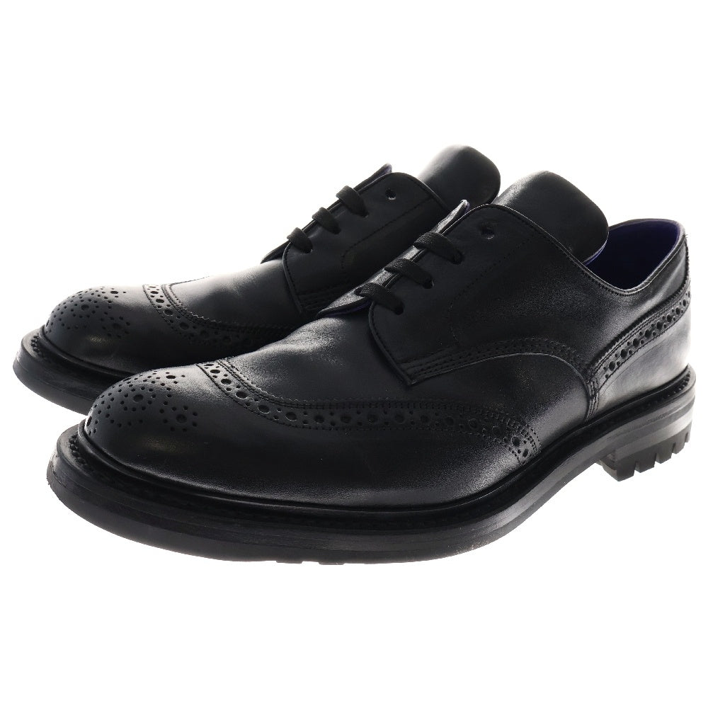 BURBERRY(バーバリー) ×Trickers DEVON トリッカーズ デヴォン ウィングチップ ダービー ドレス レザーシューズ ブラック 8075727