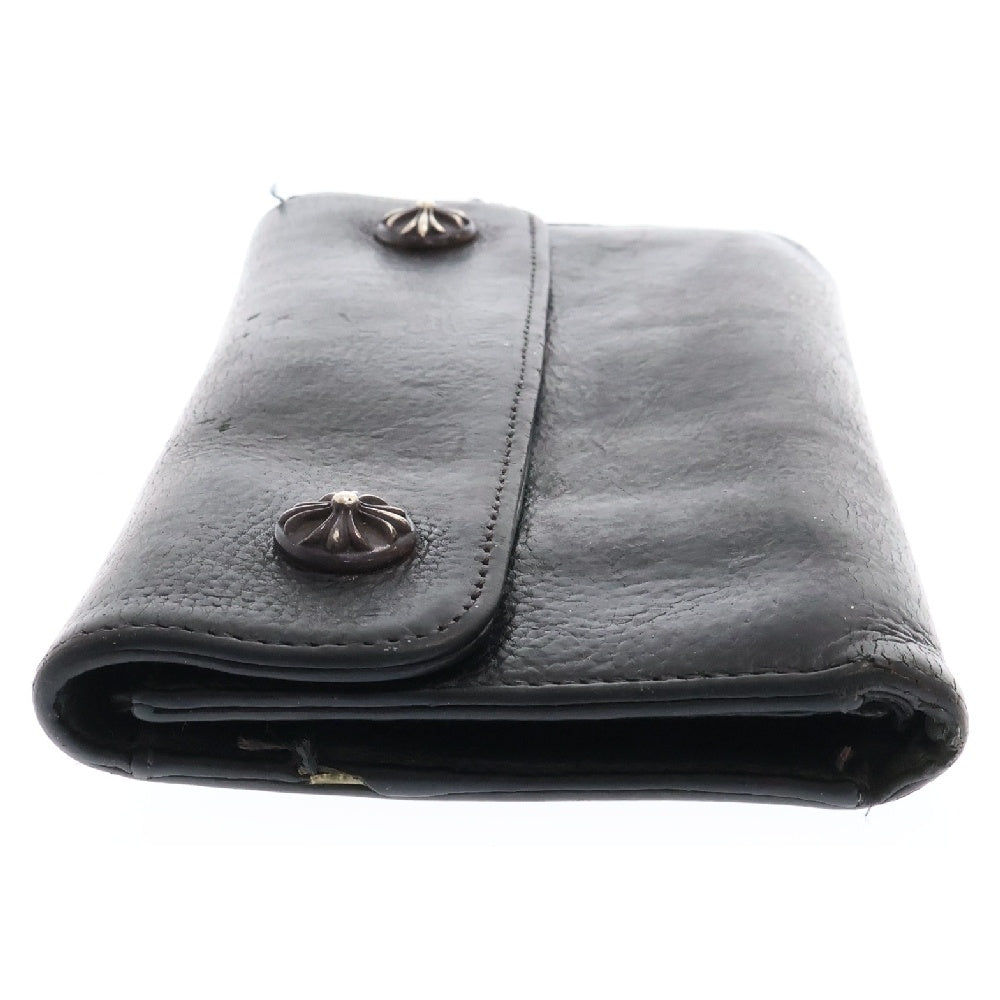CHROME HEARTS(クロムハーツ) WAVE ウェーブ レザーウォレット 財布 ブラック BCA374