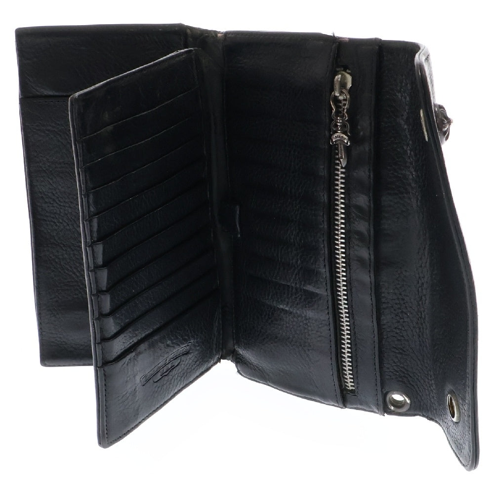 CHROME HEARTS(クロムハーツ) WAVE ウェーブ レザーウォレット 財布 ブラック BCA374