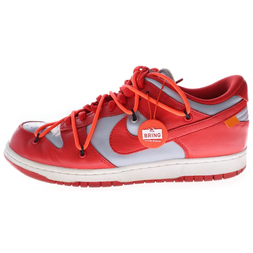 NIKE(ナイキ) ×OFF-WHITE DUNK LOW オフホワイト ダンク ローカットスニーカー レッド/グレー US10/28cm CT0856-600