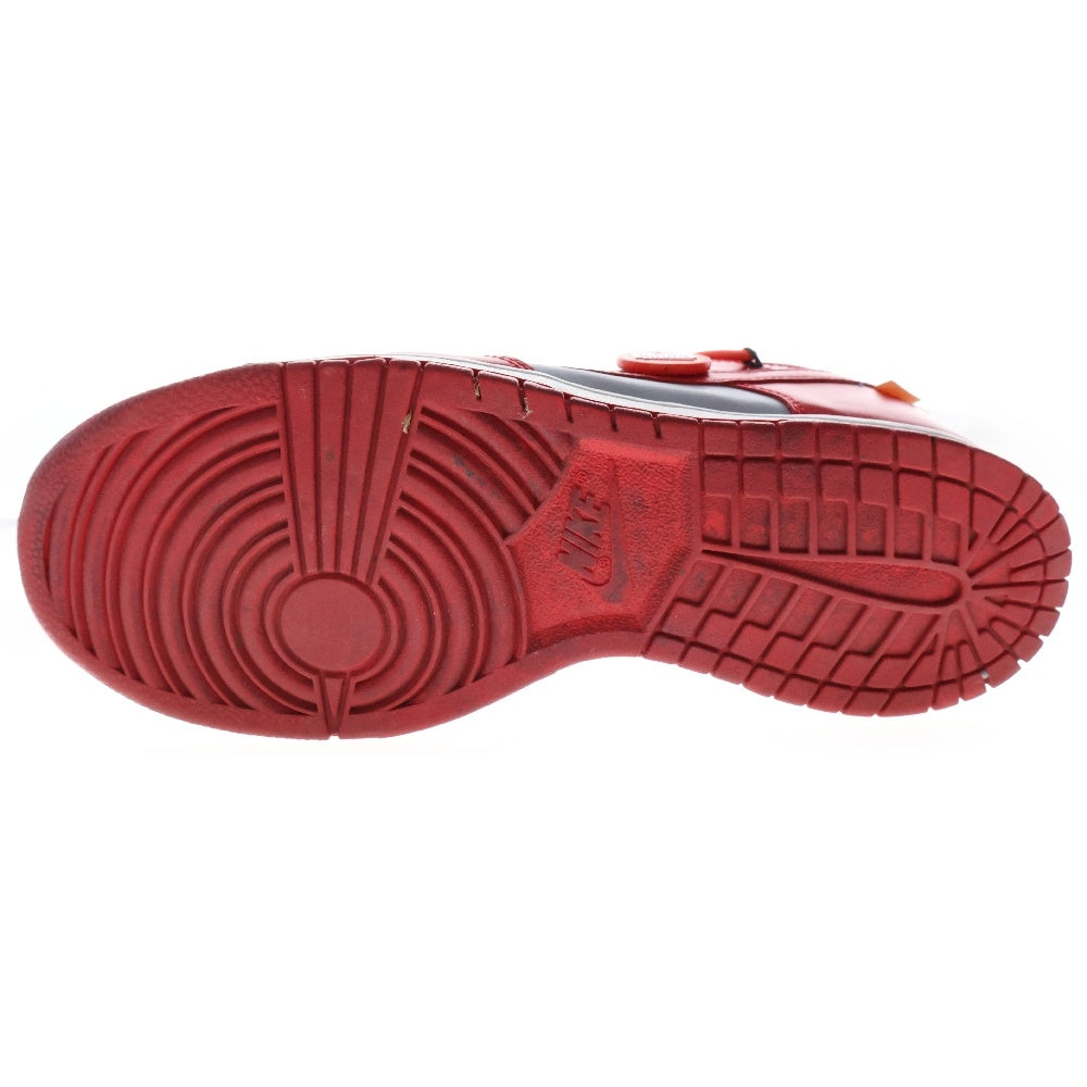 NIKE(ナイキ) ×OFF-WHITE DUNK LOW オフホワイト ダンク ローカットスニーカー レッド/グレー US10/28cm CT0856-600