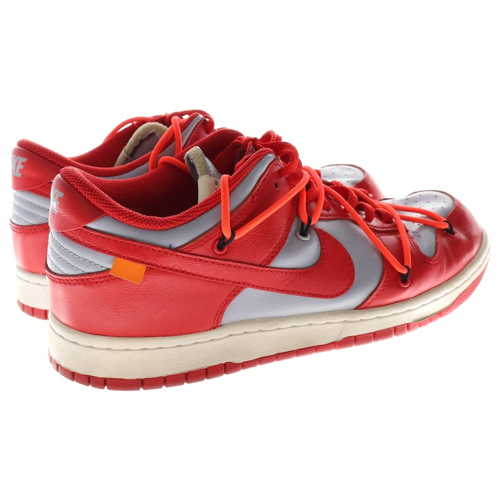 NIKE(ナイキ) ×OFF-WHITE DUNK LOW オフホワイト ダンク ローカットスニーカー レッド/グレー US10/28cm CT0856-600