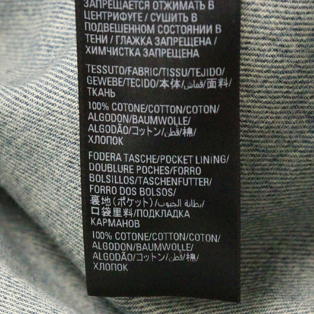BALENCIAGA(バレンシアガ) 22AW グラフィティオーバーサイズフーテッドデニムジャケット インディゴ 719315 TNW56