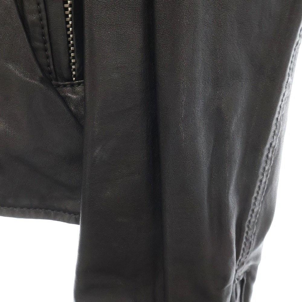 CHROME HEARTS(クロムハーツ) JJ DEAN クロスボールボタン ダガージップ レザー ダブルライダースジャケット ブラック レディース