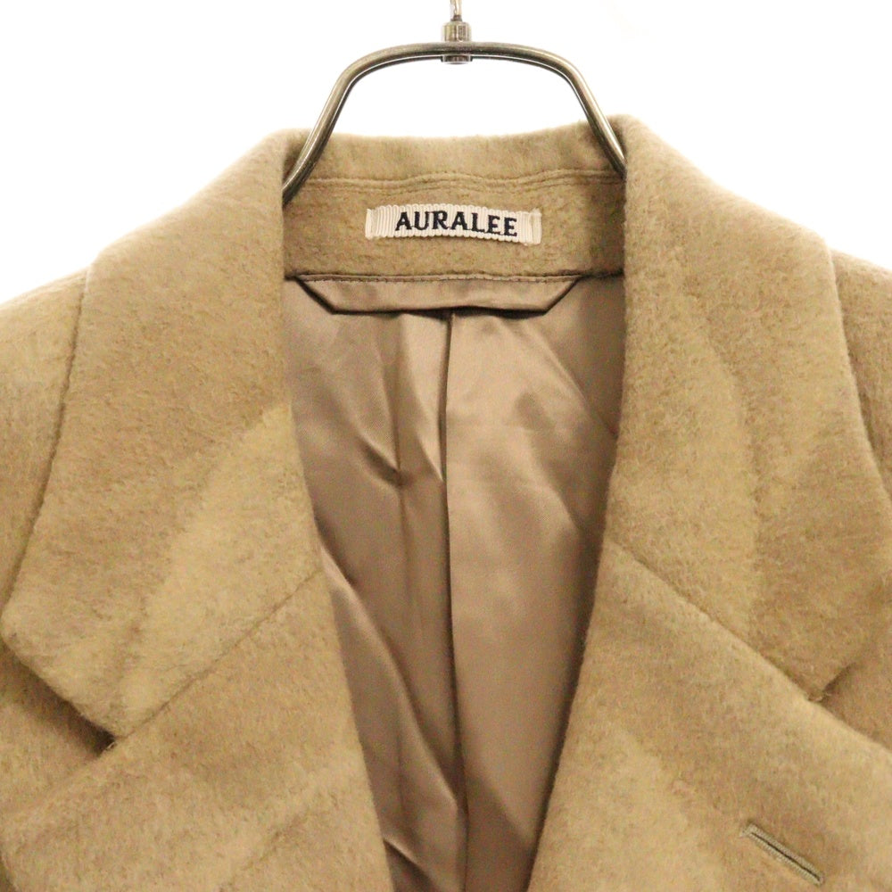 AURALEE(オーラリー) 21AW WOOL CASHMERE JACQUARD MELTON CHESTERFIELD COAT ウールカシミア チェスターコート ベージュ A21AC01JM