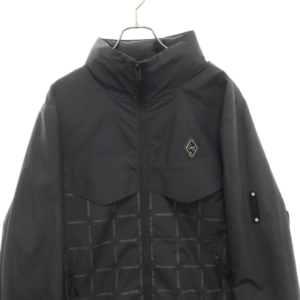 A-COLD-WALL(アコールドウォール) Grisdale Storm Tech Jacket ストーム テック ロゴプリント ジップアップ ジャケット ブラック