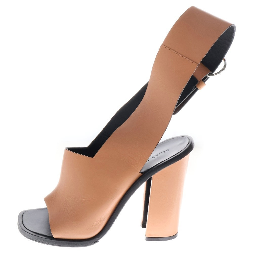 CELINE(セリーヌ) フィービー期 アンクルベルテッド ヒール パンプス ベージュ レディース