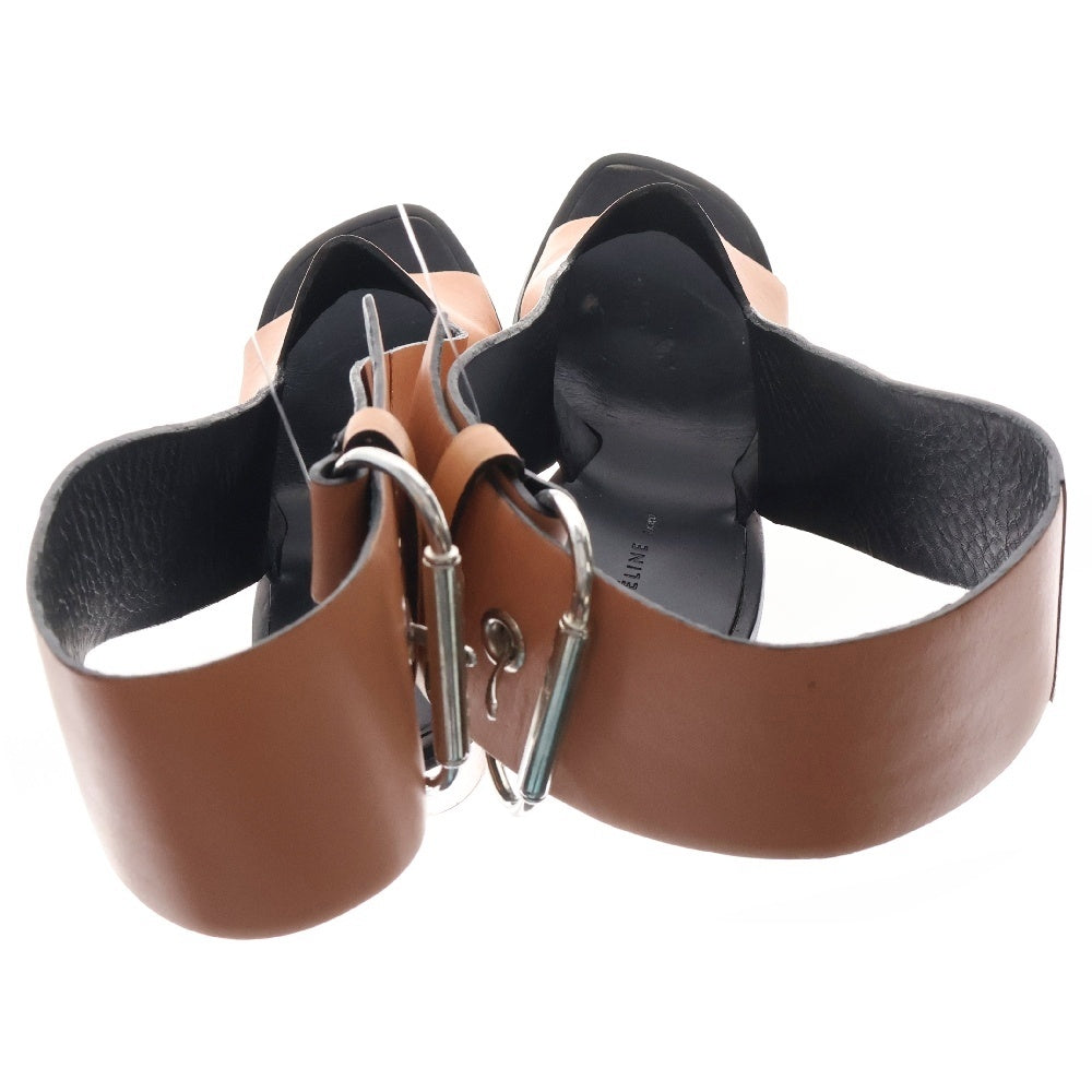 CELINE(セリーヌ) フィービー期 アンクルベルテッド ヒール パンプス ベージュ レディース