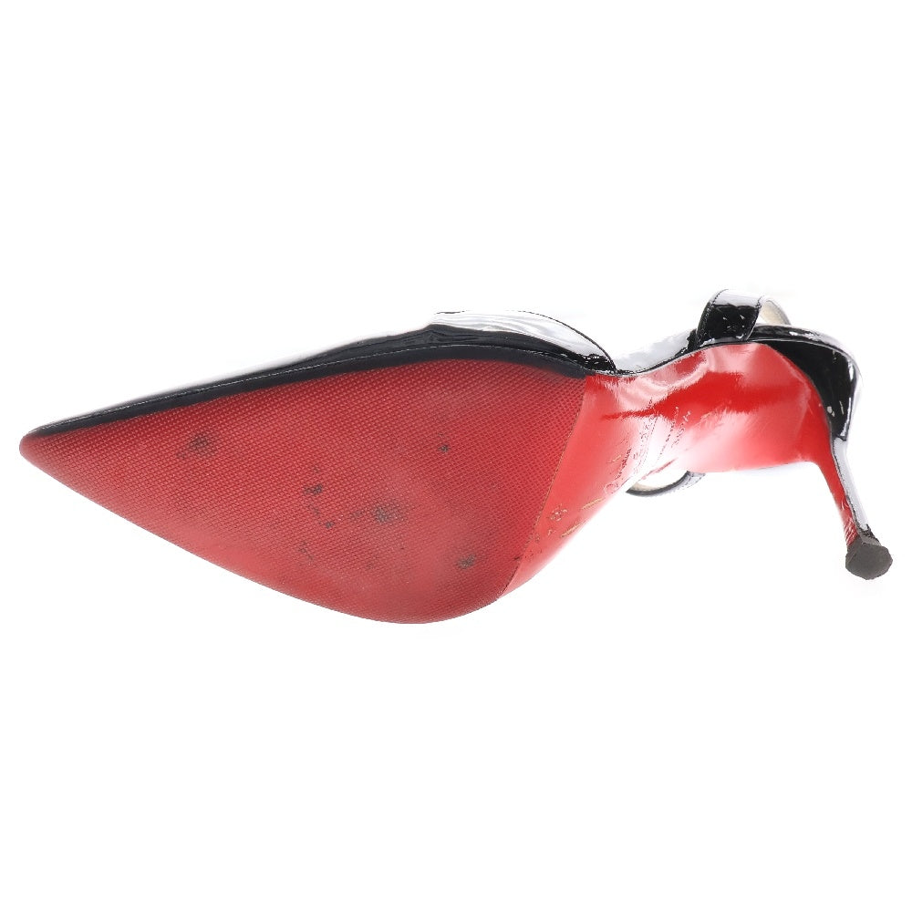 CHRISTIAN LOUBOUTIN(クリスチャンルブタン) ポインテッドトゥ ストラップ ヒール パンプス ブラック レディース