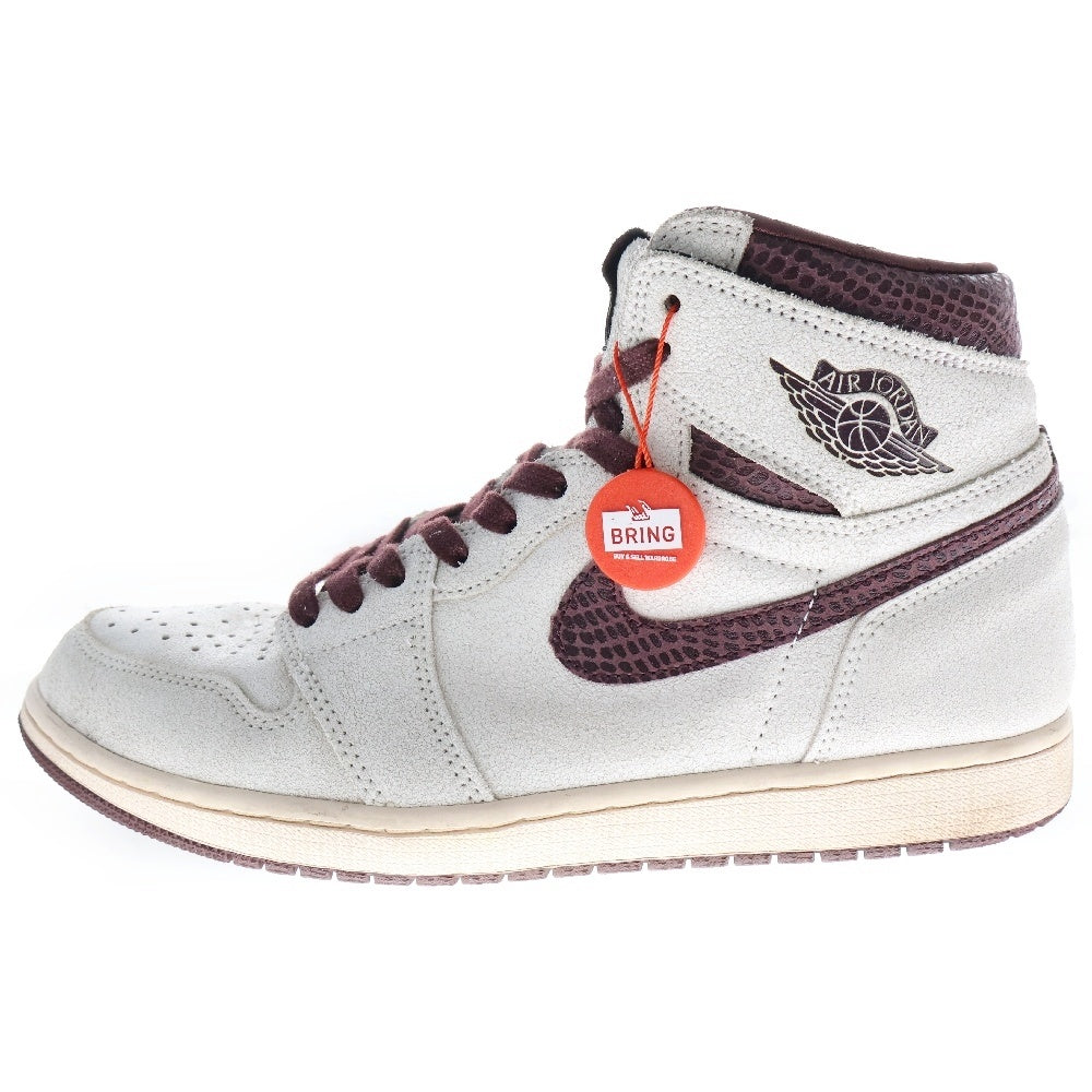 NIKE(ナイキ) ×A MA MANIERE AIR JORDAN1 RETRO HIGH OG SP アマ マニエール エアジョーダン1 セイルアンドバーガンディ ハイカットスニーカー US11/29cm DO7097-100