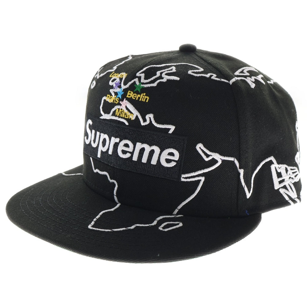 SUPREME(シュプリーム) 23AW ×NEW ERA Worldwide Box Logo Cap ニューエラ ワールドワイド ボックスロゴ ベースボールキャップ 帽子 ブラック