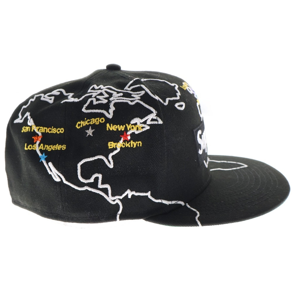 SUPREME(シュプリーム) 23AW ×NEW ERA Worldwide Box Logo Cap ニューエラ ワールドワイド ボックスロゴ ベースボールキャップ 帽子 ブラック