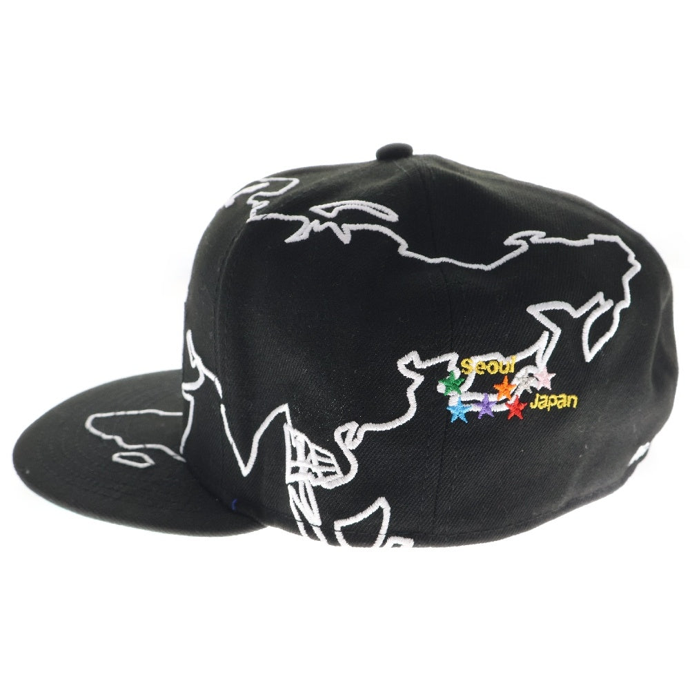 SUPREME(シュプリーム) 23AW ×NEW ERA Worldwide Box Logo Cap ニューエラ ワールドワイド ボックスロゴ ベースボールキャップ 帽子 ブラック