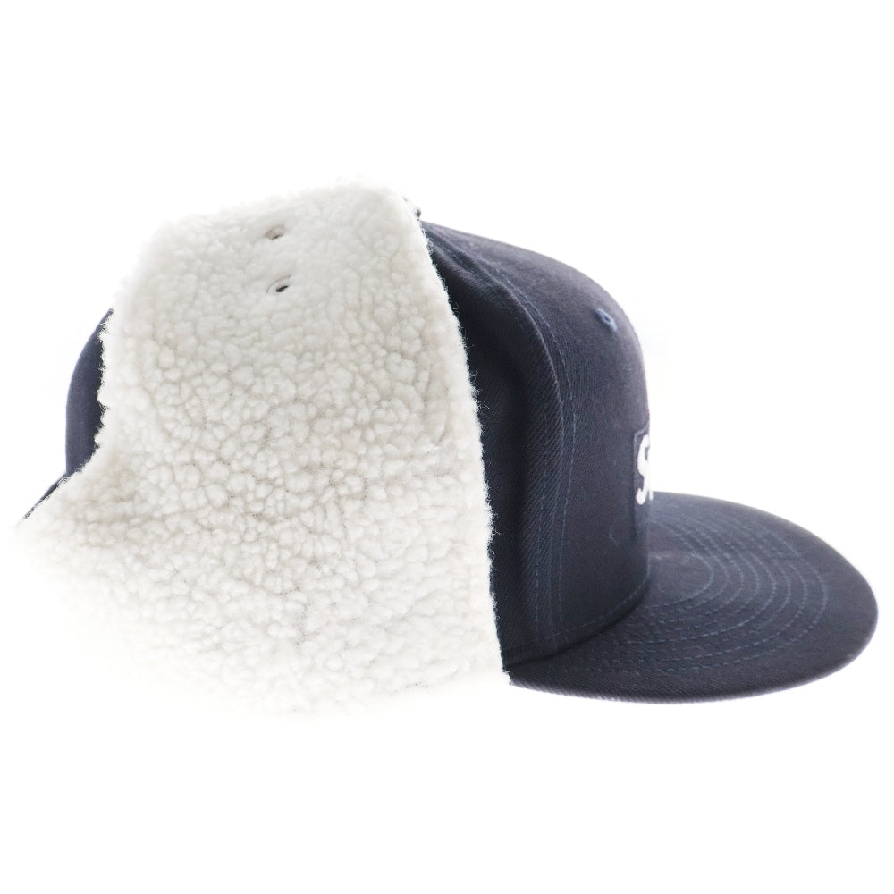 SUPREME(シュプリーム) 21AW ×NEW ERA Earflap Box Logo ニューエラ イヤーフラップ ボックスロゴ キャップ 帽子 ネイビー