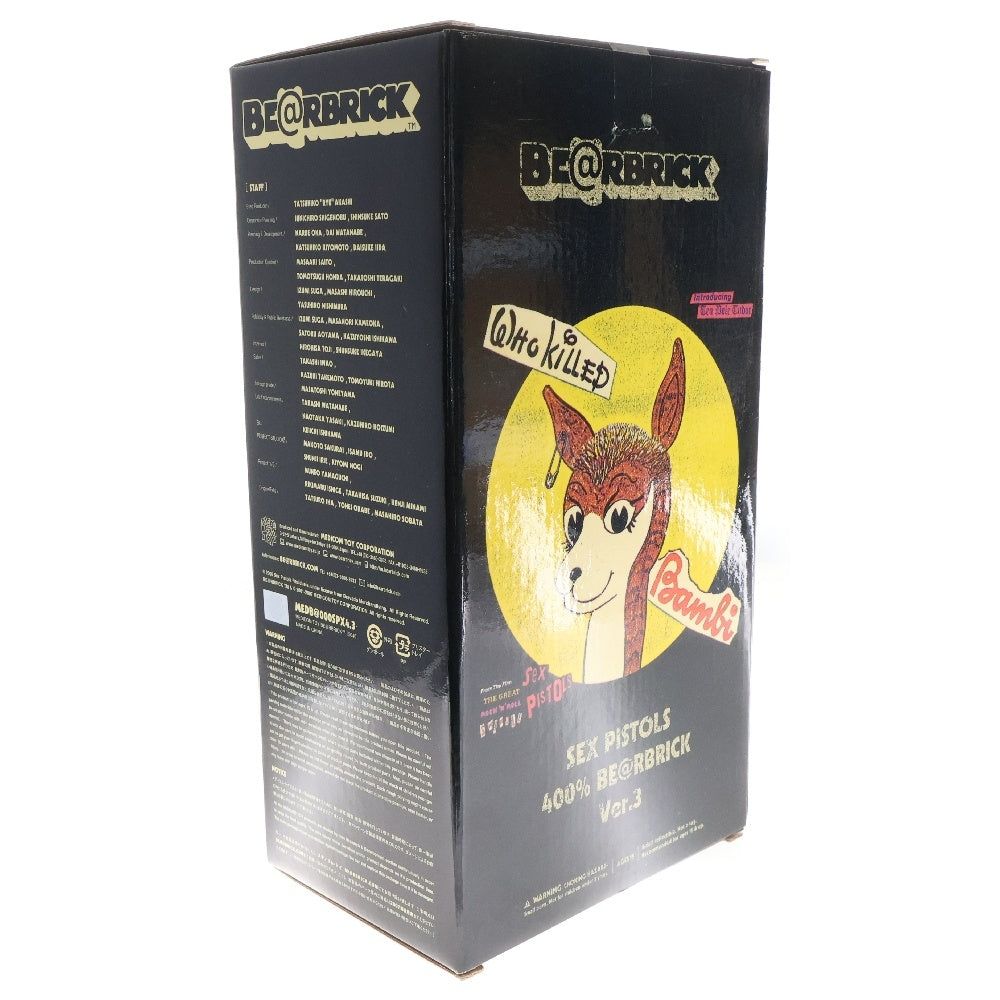 MEDICOM TOY(メディコムトイ) BE@RBRICK SEX PISTOLS Ver.3 Who Killed Bambi? 400% ベアブリック セックスピストルズ 人形 フィギュア ブラック