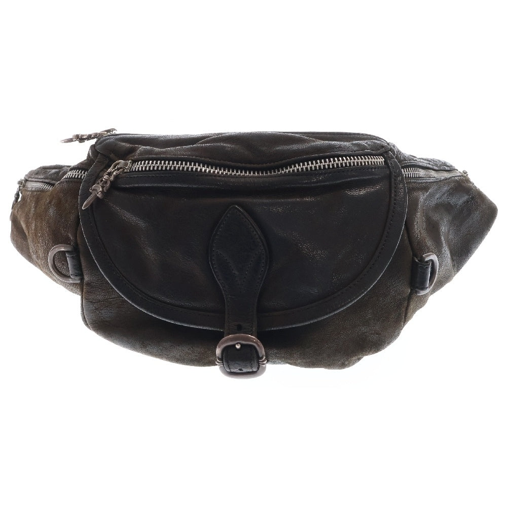 CHROME HEARTS(クロムハーツ) #1 SNAT PACK スナットパック ダガージップ ガンスリンガーベルト レザーウエストバッグ ブラック BCA378