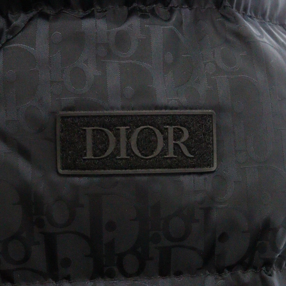 DIOR(ディオール) オブリーク総柄 ナイロン ジップアップ ダウン ジャケット ブラック 943C449A4462