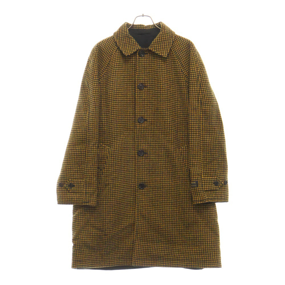 SUPREME(シュプリーム) 23AW Reversible Houndstooth Overcoat リバーシブル フードストゥース オーバーコート ブラック/イエロー
