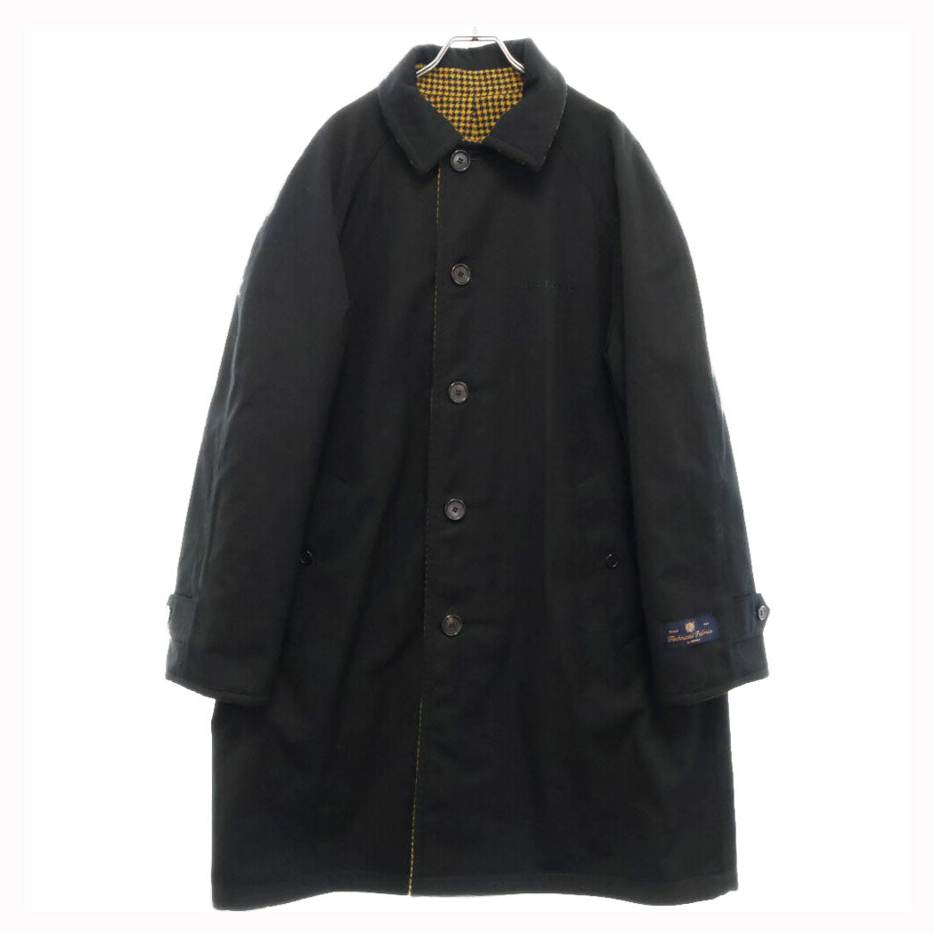 SUPREME(シュプリーム) 23AW Reversible Houndstooth Overcoat リバーシブル フードストゥース オーバーコート ブラック/イエロー