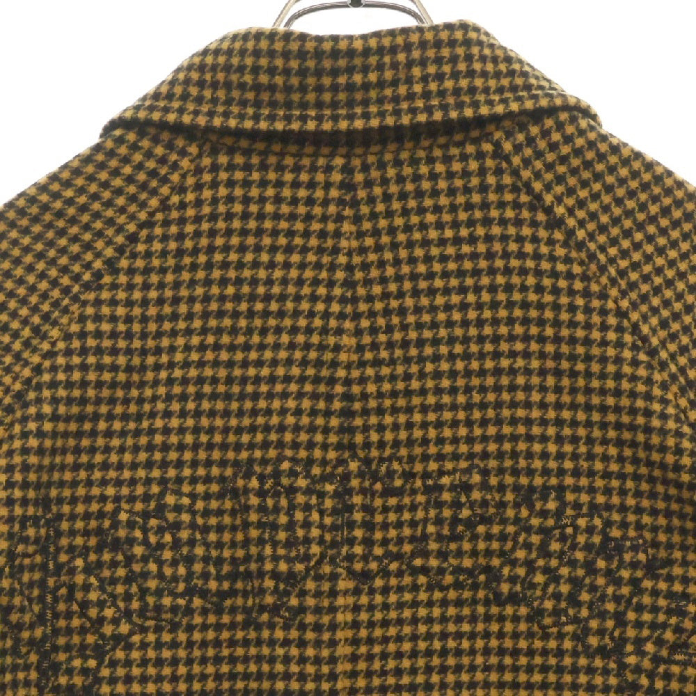 SUPREME(シュプリーム) 23AW Reversible Houndstooth Overcoat リバーシブル フードストゥース オーバーコート ブラック/イエロー