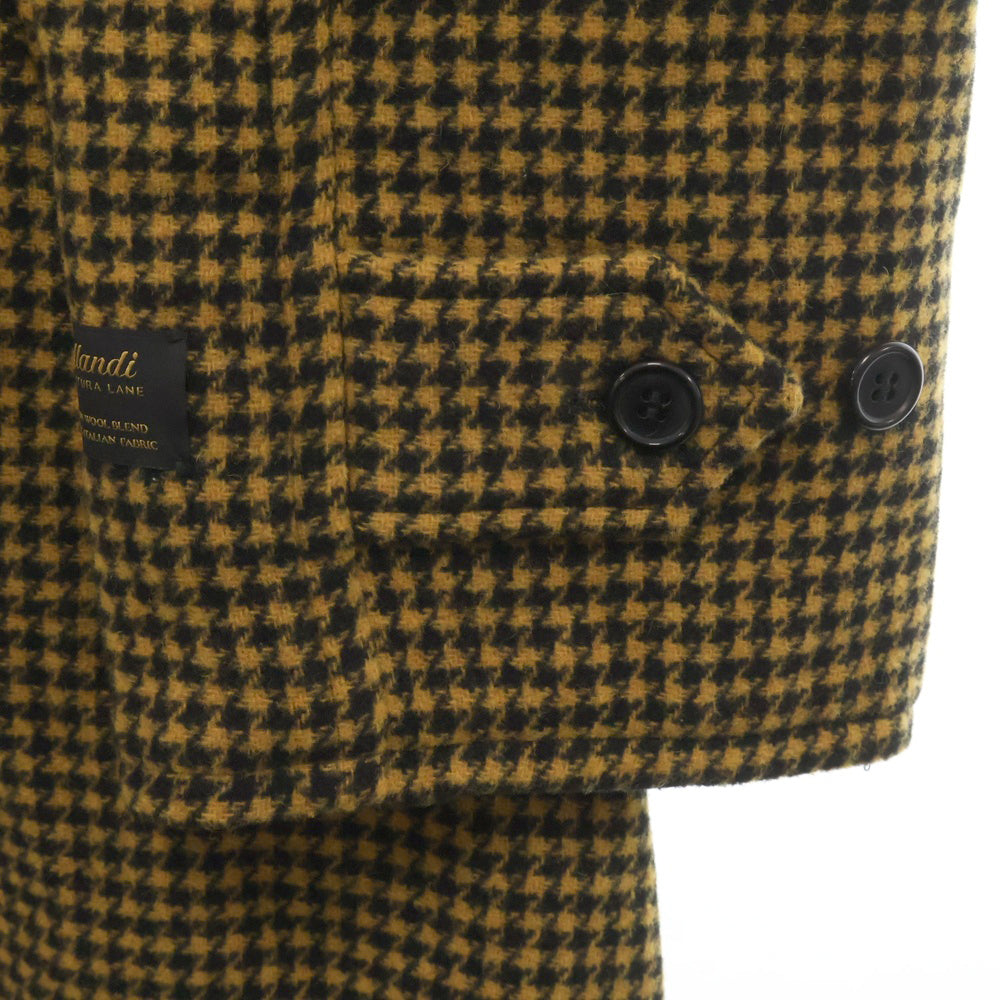 SUPREME(シュプリーム) 23AW Reversible Houndstooth Overcoat リバーシブル フードストゥース オーバーコート ブラック/イエロー