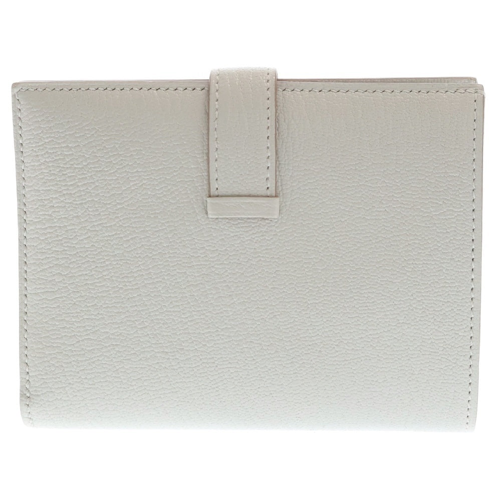 HERMES(エルメス) ベアン コンパクト シェブルミゾル ベトン W刻印 シルバー金具 レザー ウォレット 二つ折り財布 グレー