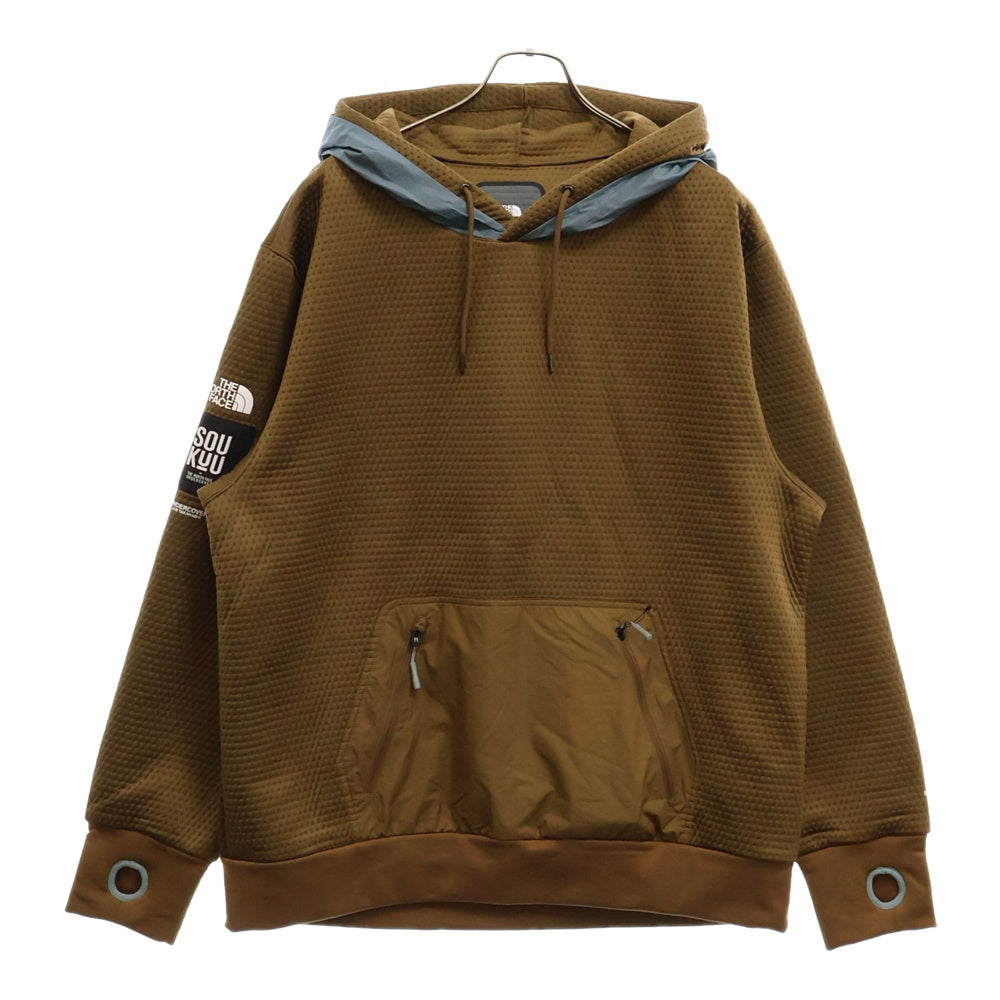 THE NORTH FACE(ザノースフェイス) ×UNDERCOVER SOUKUU DOTKNIT DOUBLE HOODIE アンダーカバー ドットニット ダブルフーディ プルオーバーパーカーブラウン NT52308UC