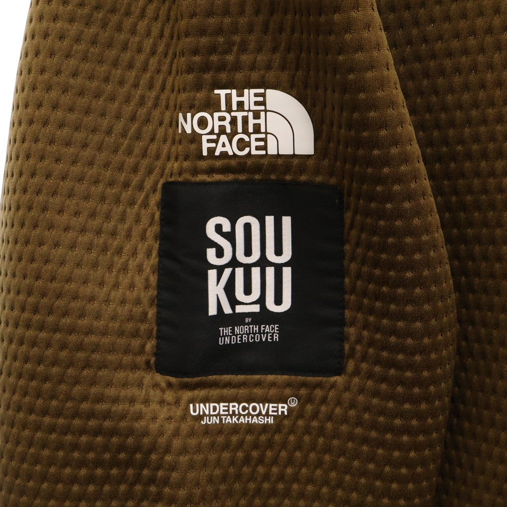 THE NORTH FACE(ザノースフェイス) ×UNDERCOVER SOUKUU DOTKNIT DOUBLE HOODIE アンダーカバー ドットニット ダブルフーディ プルオーバーパーカーブラウン NT52308UC