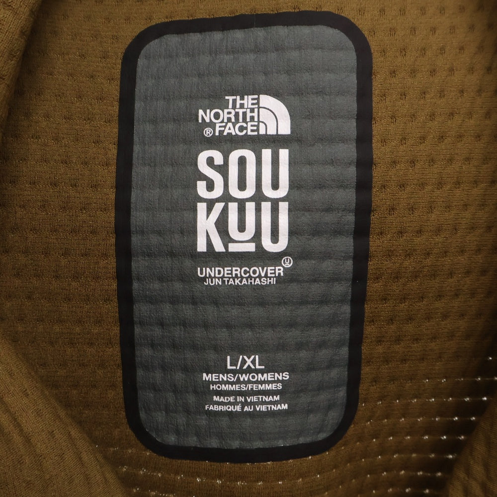 THE NORTH FACE(ザノースフェイス) ×UNDERCOVER SOUKUU DOTKNIT DOUBLE HOODIE アンダーカバー ドットニット ダブルフーディ プルオーバーパーカーブラウン NT52308UC