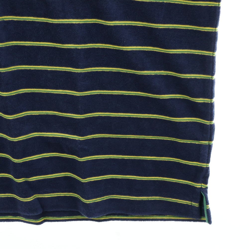 THE NORTH FACE(ザノースフェイス) PILE BORDER POLO パイル ボーダー 半袖ポロシャツ ブルー AT40706
