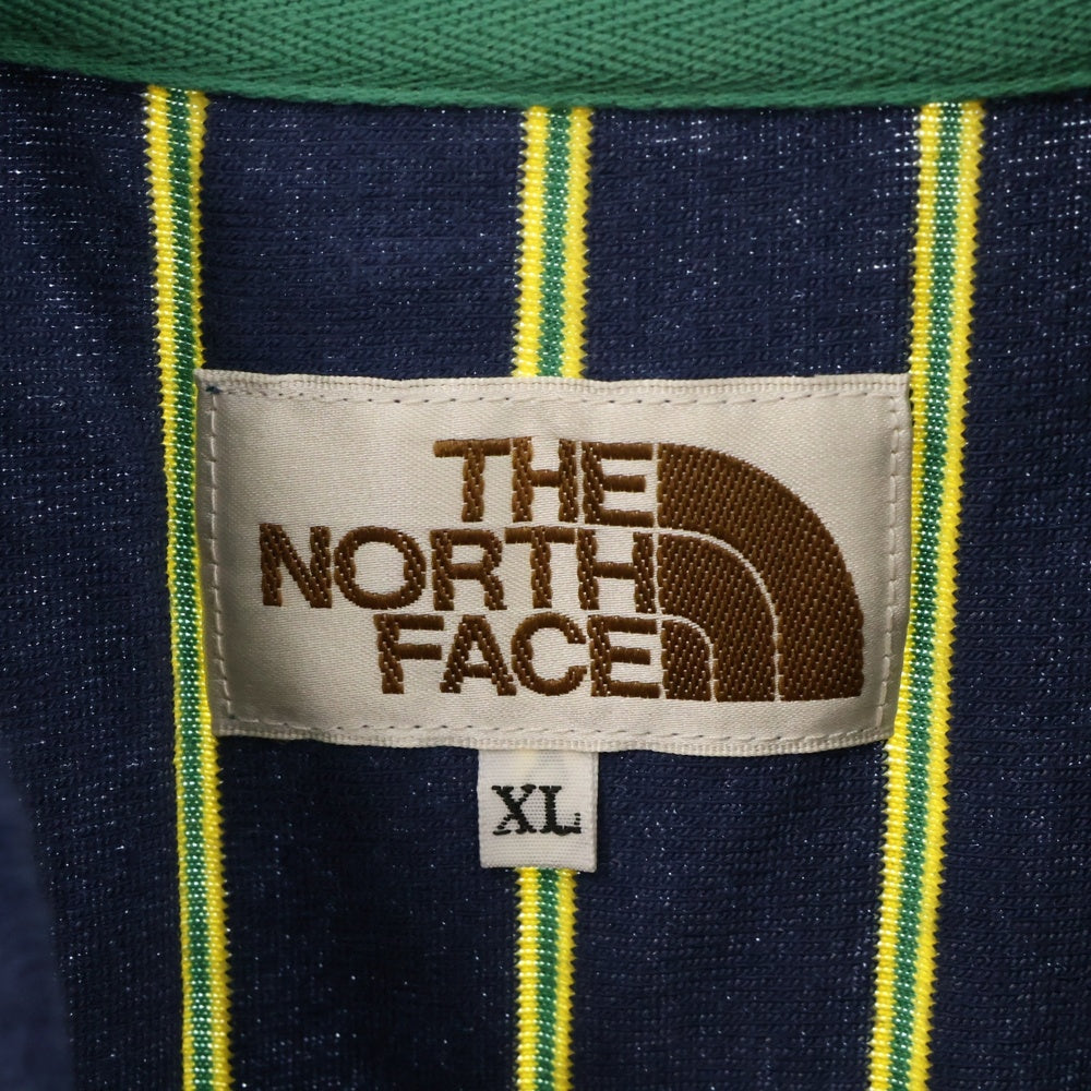 THE NORTH FACE(ザノースフェイス) PILE BORDER POLO パイル ボーダー 半袖ポロシャツ ブルー AT40706