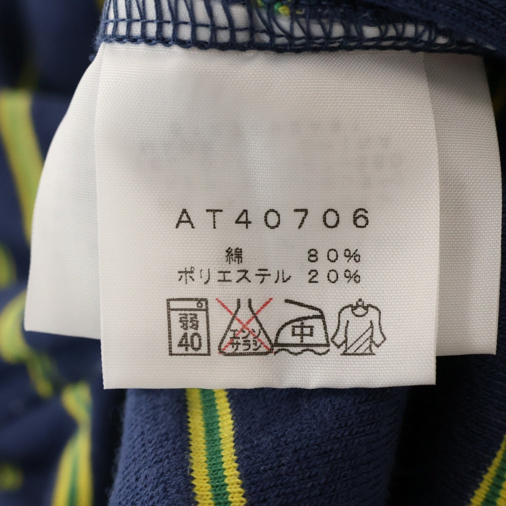 THE NORTH FACE(ザノースフェイス) PILE BORDER POLO パイル ボーダー 半袖ポロシャツ ブルー AT40706