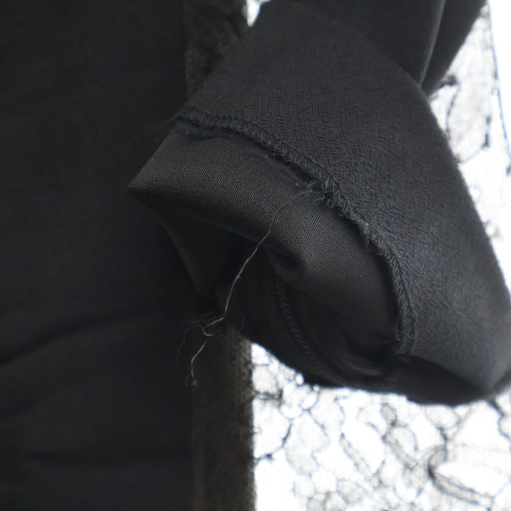 DSQUARED2(ディースクエアード) 19SS レーヨン レース切替 長袖 ワンピース ドレス ブラック レディース S75CU0916 S48975