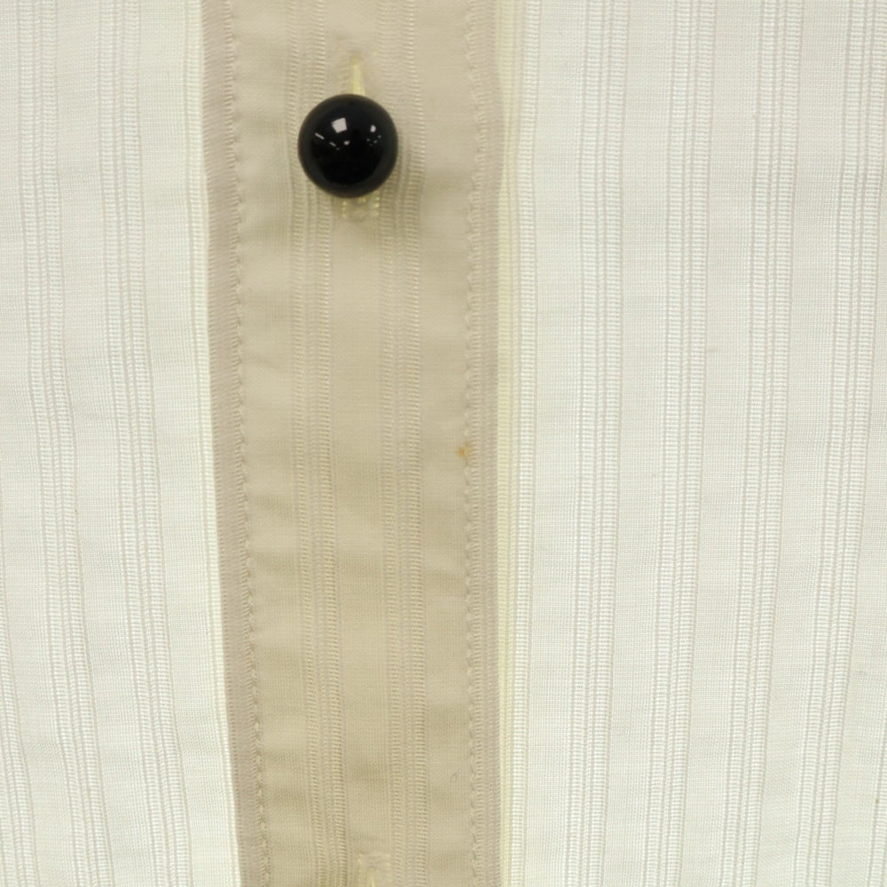 SAINT LAURENT PARIS(サンローランパリ) Lace Inserts Shirts レースカラー コットン 長袖シャツ ホワイト レディース 661141 Y3D31