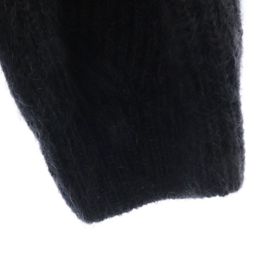 CELINE(セリーヌ) MOHAIR SILK CROPPED TURTLENECK SWEATER モヘア シルク クロップド タートルネック ニット セーター ブラック レディース 2A33T377N