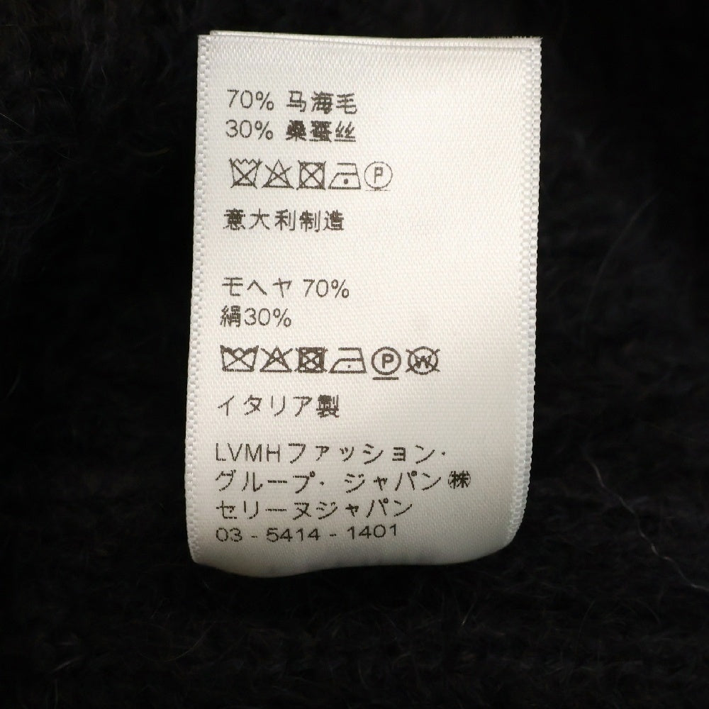 CELINE(セリーヌ) MOHAIR SILK CROPPED TURTLENECK SWEATER モヘア シルク クロップド タートルネック ニット セーター ブラック レディース 2A33T377N