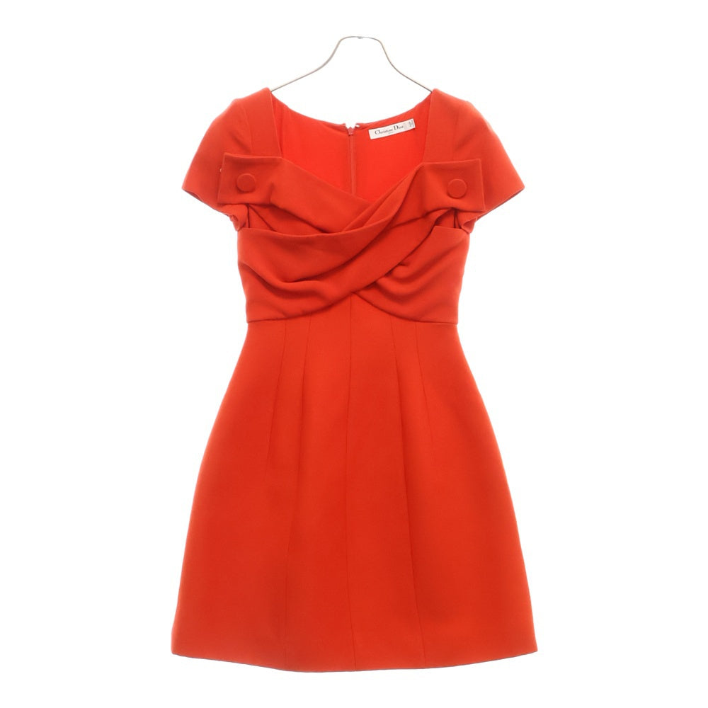 Christian Dior(クリスチャンディオール) ウール シルク ドレス ワンピース レッド レディース 6H21668A1166