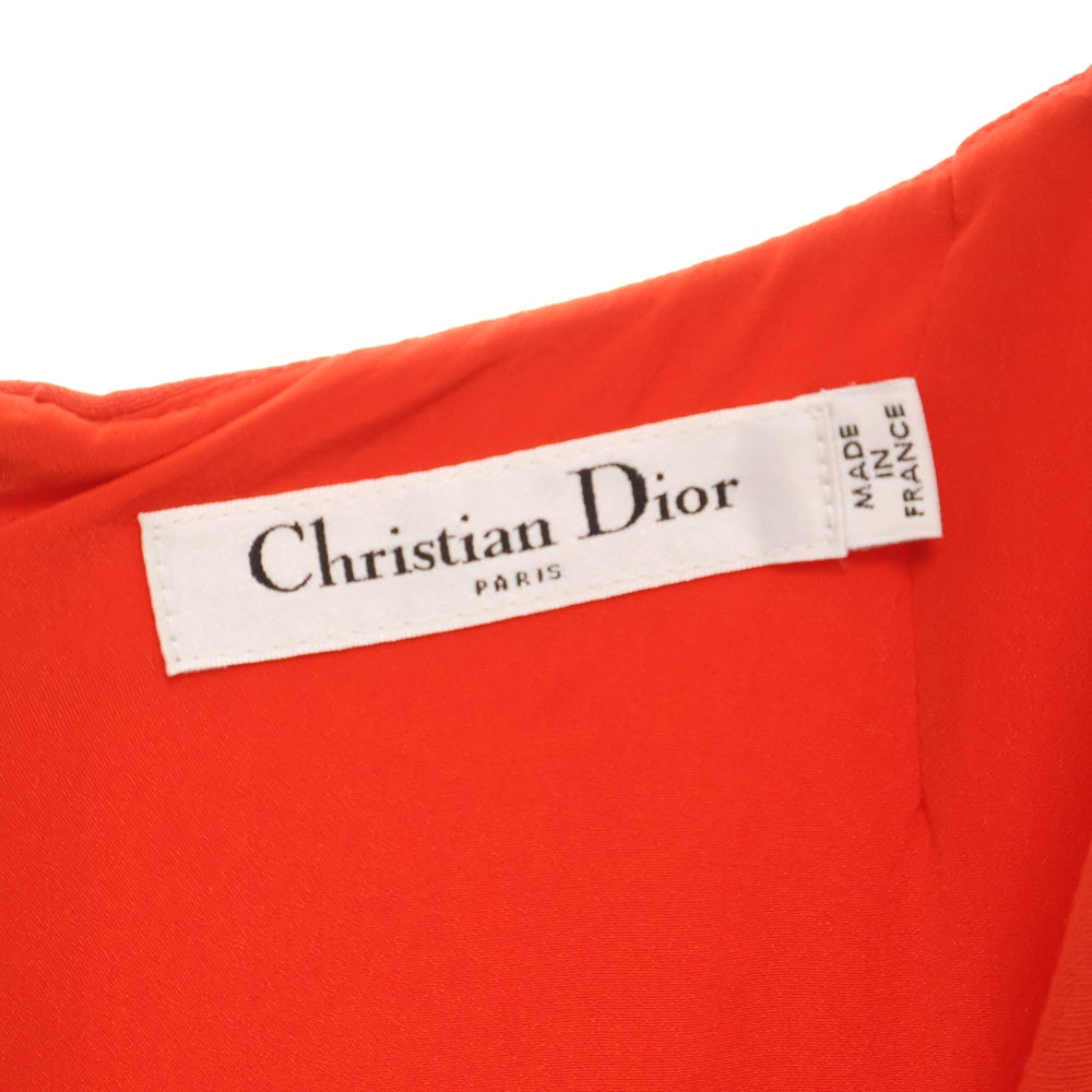 Christian Dior(クリスチャンディオール) ウール シルク ドレス ワンピース レッド レディース 6H21668A1166