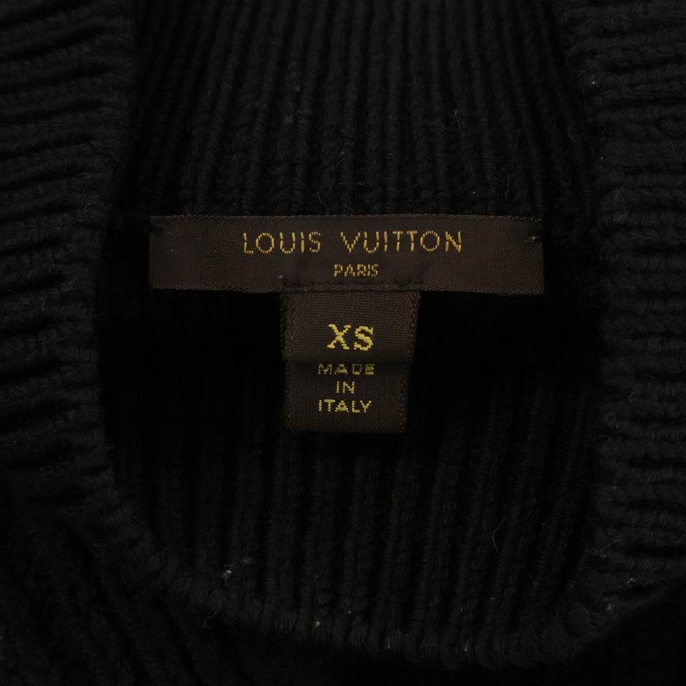 LOUIS VUITTON(ルイヴィトン) 16AW ウール ケーブルニット 半袖セーター ブラック レディース RW162A OPC FAKS12