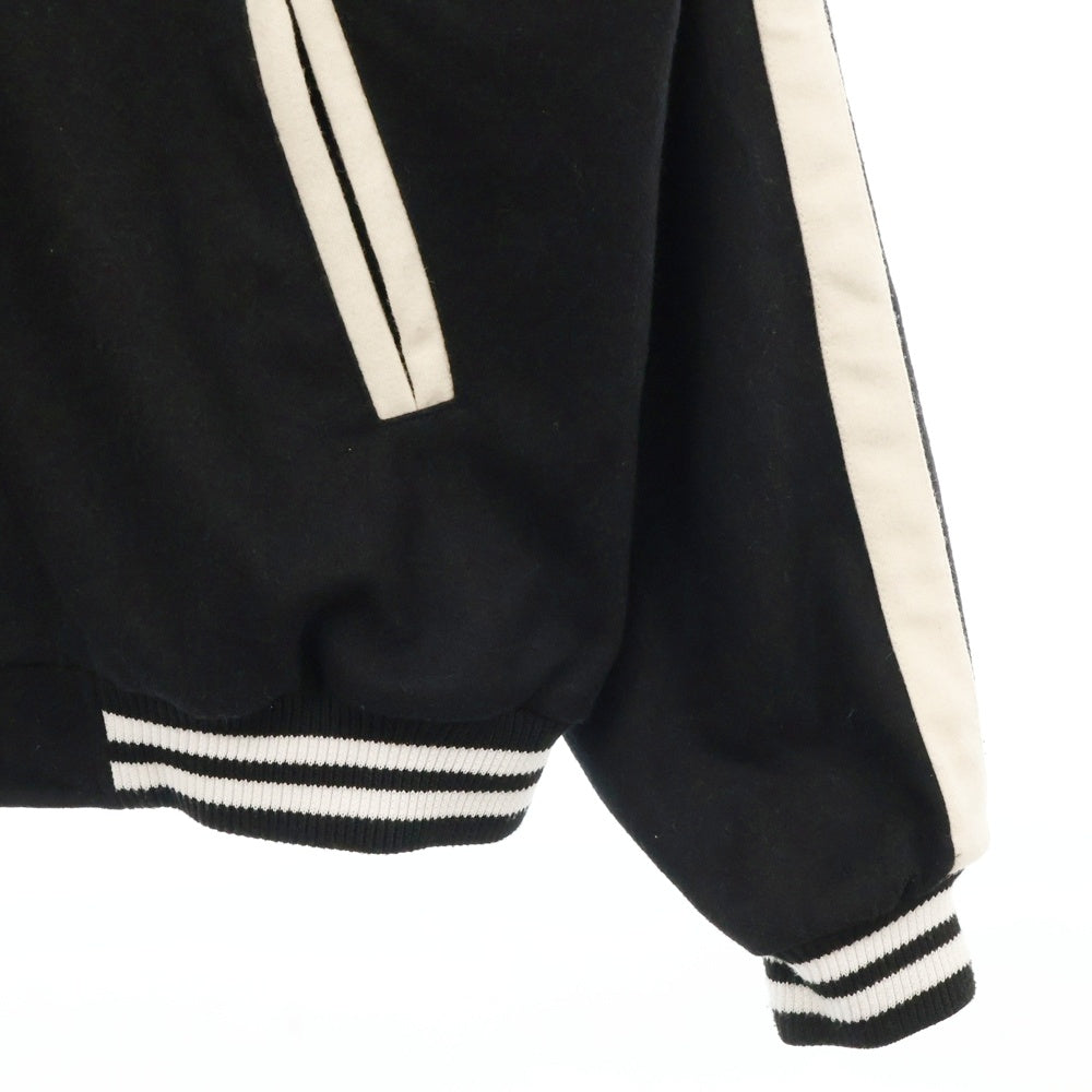 RHUDE(ルード) Boys Signature Bomber ボーイズ シグネチャー ジップアップ ボンバー ジャケットブラック/ホワイト