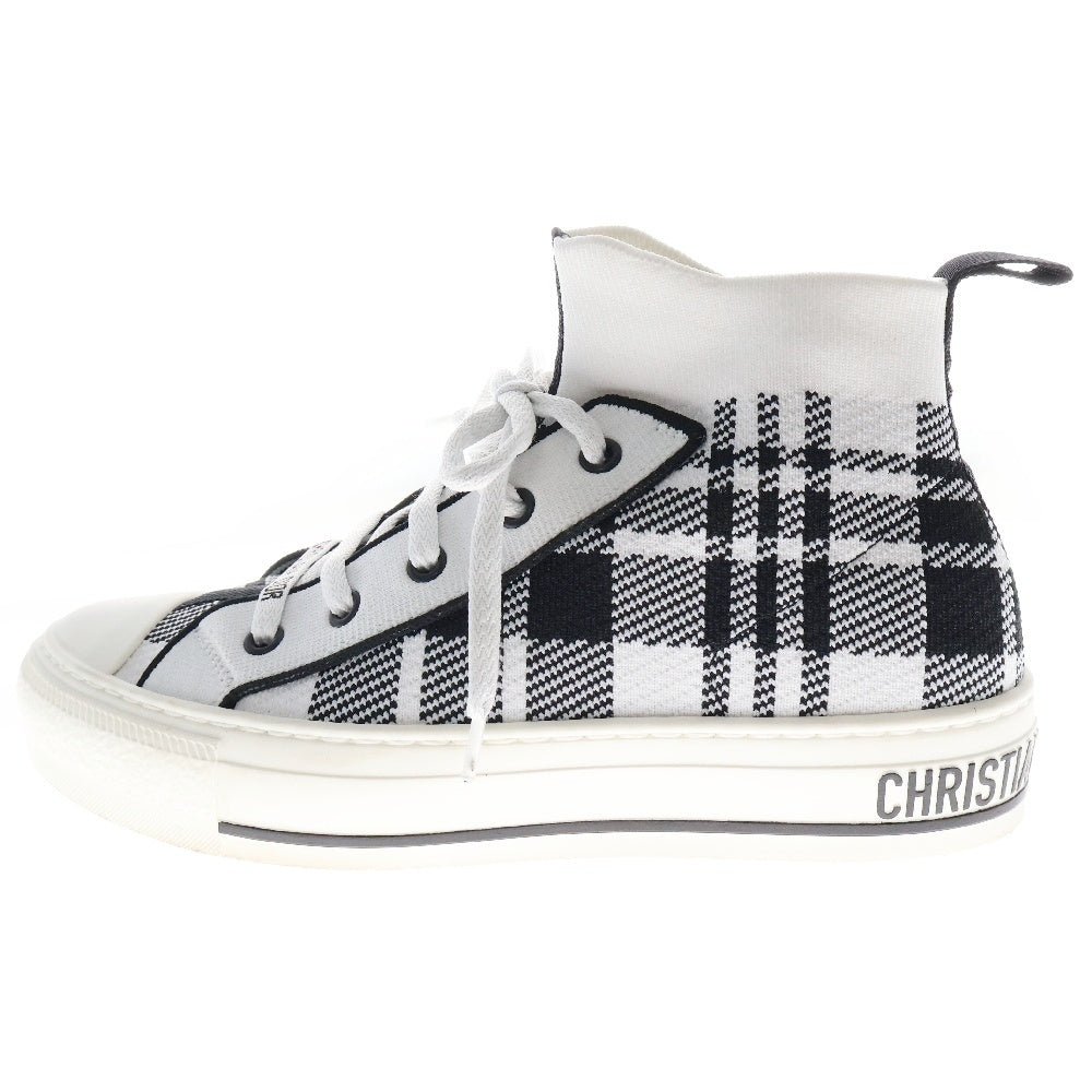 Christian Dior(クリスチャンディオール) WALK'N'DIOR ハイトップ チェック ハイカットスニーカー ブラック/ホワイト レディース KCK341TKT19W