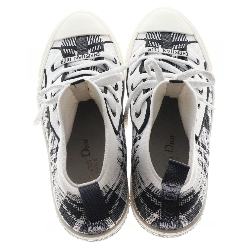 Christian Dior(クリスチャンディオール) WALK'N'DIOR ハイトップ チェック ハイカットスニーカー ブラック/ホワイト レディース KCK341TKT19W