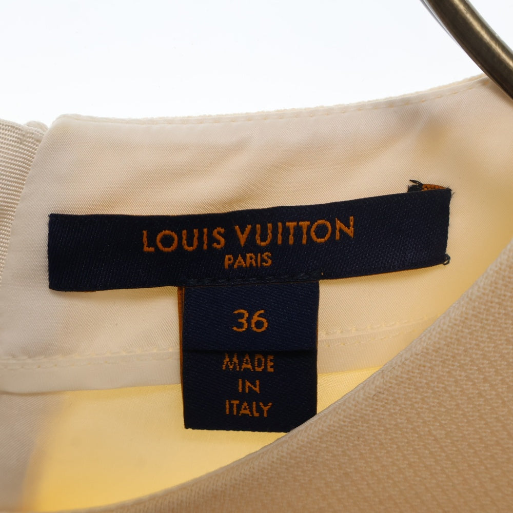 LOUIS VUITTON(ルイヴィトン) 22AW LVトロンプルイユ ラップ フロントドレス ミニワンピース アイボリー レディース RW222W UVF FNDR39