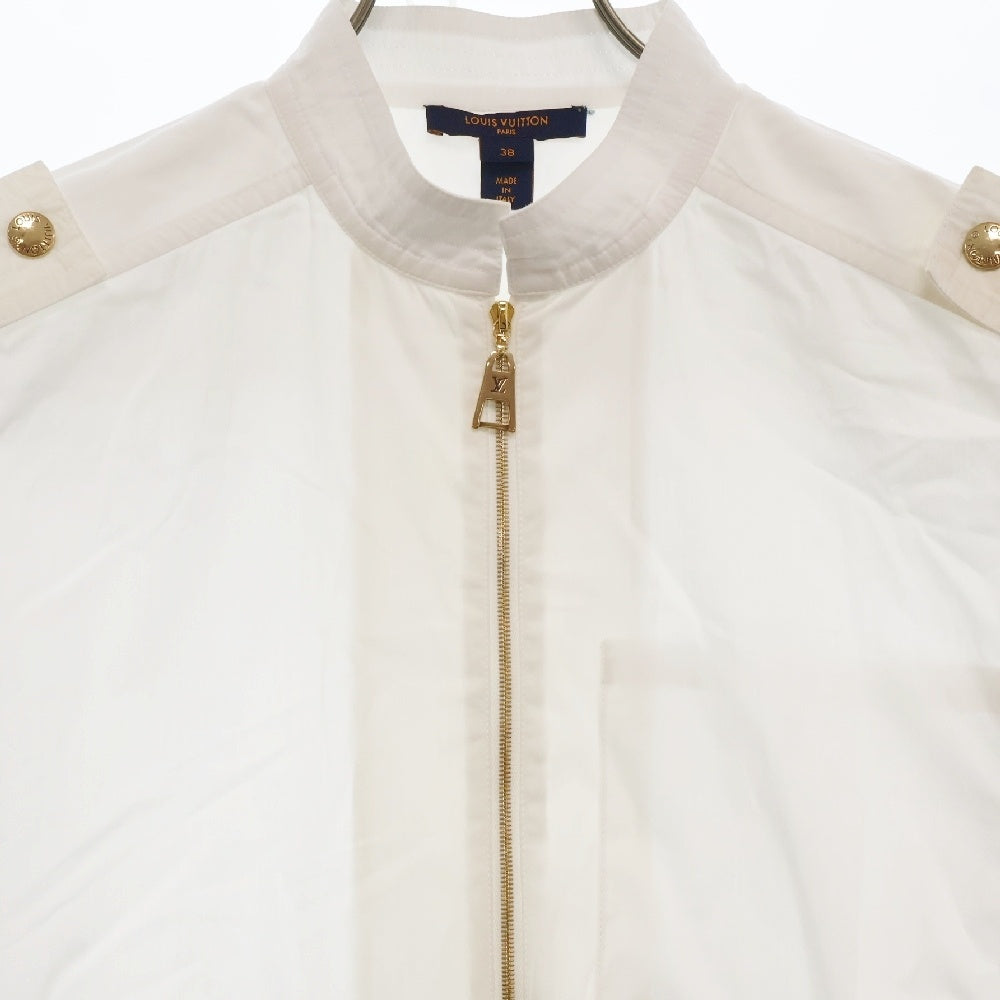 LOUIS VUITTON(ルイヴィトン) 24AW ブロデリーアングレーズ フロントジップ コットン オールインワン ホワイト レディース RW222J XKG FNPB01