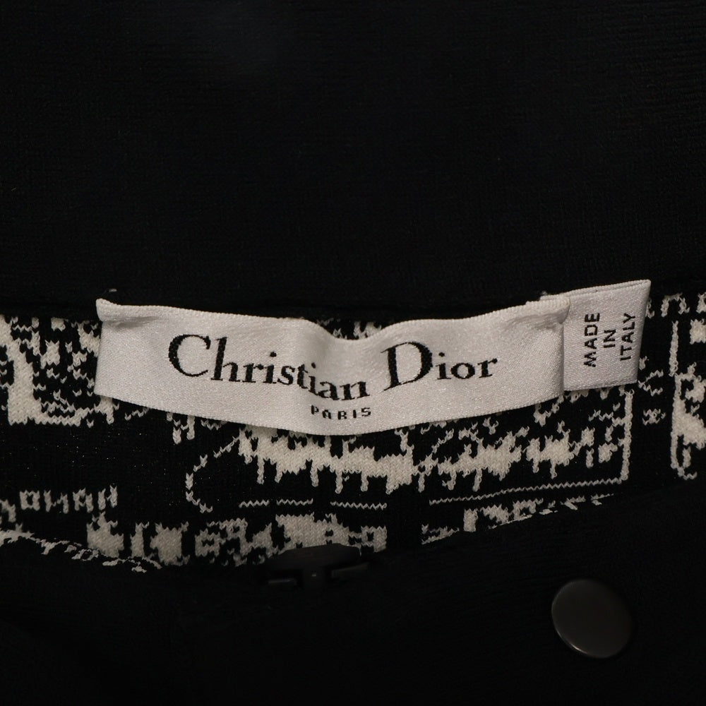 Christian Dior(クリスチャンディオール) 24SS Plan de Paris Skirt プラン ドゥ パリ 総柄 レーヨン ミニスカート ホワイト/ブラック レディース 324J11AM505
