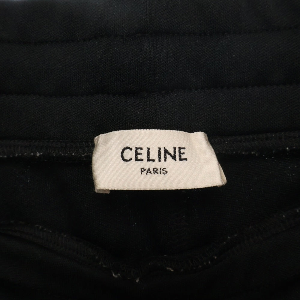 CELINE(セリーヌ) 22AW フレイムエンブロイダリー ジョガーパンツ ダブルフェイス ジャージー トラックパンツ ブラック 2Z225121O
