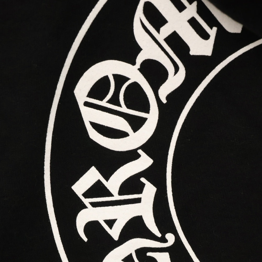 CHROME HEARTS(クロムハーツ) SWTSHRT PLVR プルオーバーパーカー 袖フローラルホースシュープリント スウェットプルオーバーパーカー ブラック/シルバー