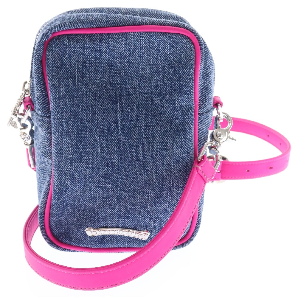 CHROME HEARTS(クロムハーツ) TAKA MINI DENIM タカミニ セメタリークロスマルチパッチデニムショルダーバッグ ブルー/マルチ