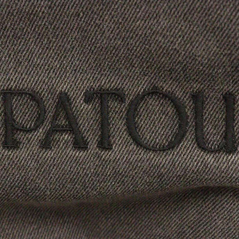 PATOU(パトゥー) 23AW オーバーサイズ シャーリング デニムジャケット ブラック レディース 23A-0U023-0081