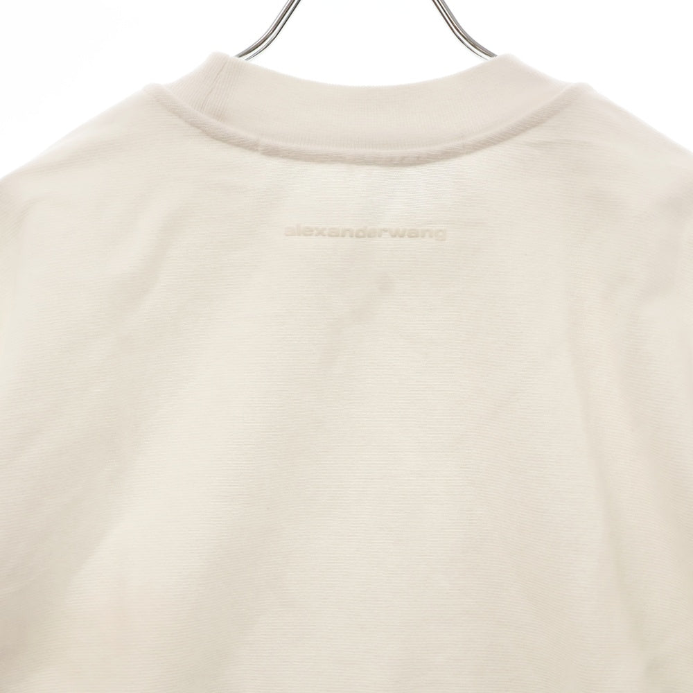 ALEXANDER WANG(アレキサンダーワン) 23AW Beefy Graphic Sweatshirt ビーフィー グラフィック 刺繍 スウェット トレーナー ホワイト 6CC3231011